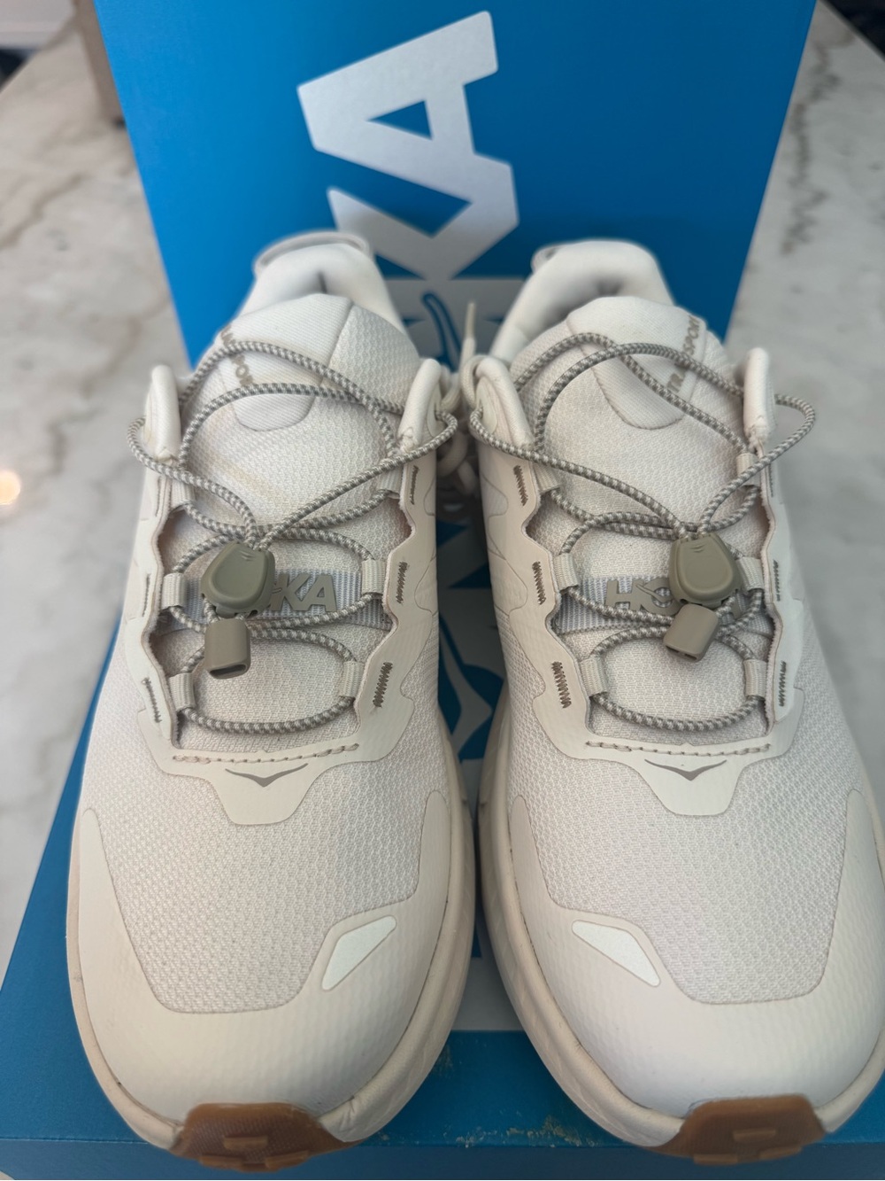 HOKA WOMEN TRANSPORT EGGNOG Size 7.5B - Picture 5 of 8